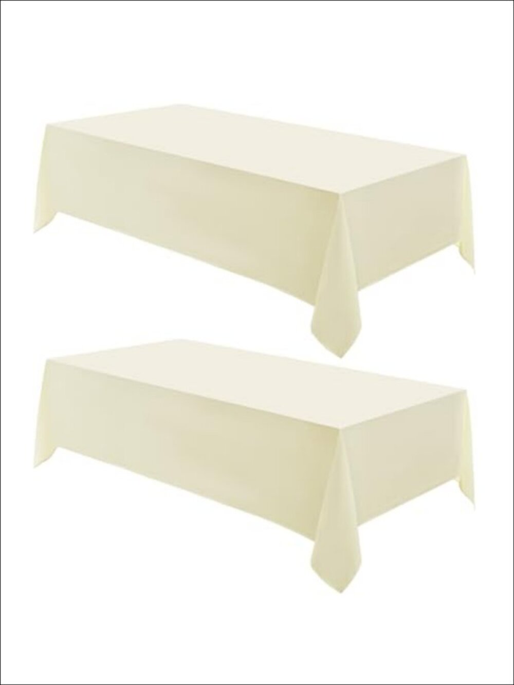 2 Pack Rectangle Tablecloths 90x132 Inch Polyester for 6ft Tables